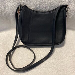 Worthington Black Small Leather Shoulder Bag